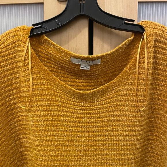 Favlux mustard oversized poncho top Size Medium - Picture 5 of 11